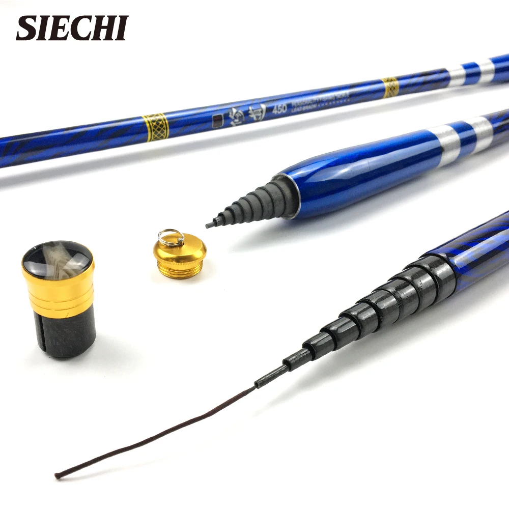 Cañas de pescar telescópicas, bastidores de pesca en fundición de fibra de carbono, ultraligeros y resistentes, longitud de 3,6/4,5/5,4/6,3/7,2 metros, nuevos - imagen 4