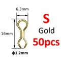 S  50pcs  Gold