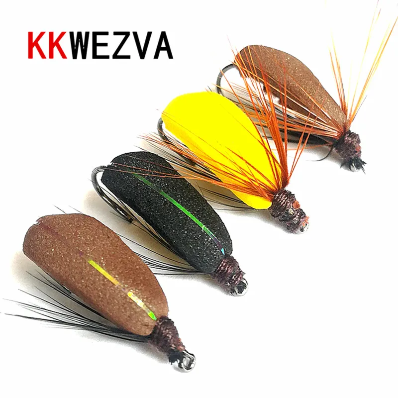 KKWEZVA-SEÑUELOS DE Mosca de pesca 20 piezas, cebo de trucha, tipo flotante seco, similar al cebo de mosca artificial, aparejos de pesca - imagen 2