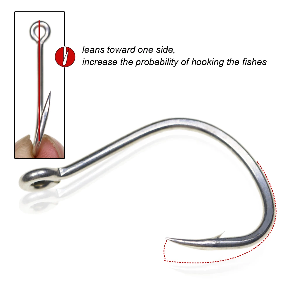 ICERIO 10/20 piezas de estaño brillante Kirbed puntos lento Jigging ayudar gancho Pike JS-3 pesca en agua salada contra la corrosión atraer ganchos - imagen 5