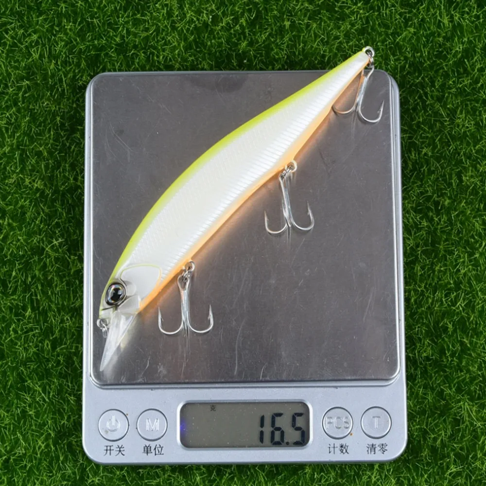 1 Uds 13,5 cm 16,5g señuelo de pesca flotante Wobbler pececillo cebo duro Artificial Swimbait aparejos de pesca de carpa lubina profesional - imagen 5