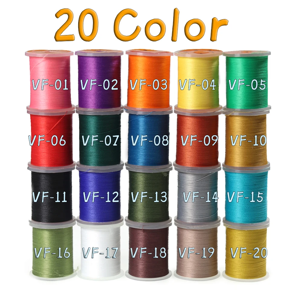 WIFREO hilo de atado de moscas 70D, 20 colores, tamaño 14 ~ 22, Nymph Midge, pequeñas moscas secas, señuelo de pesca con mosca, Material de fabricación, herramienta, aparejos - imagen 3
