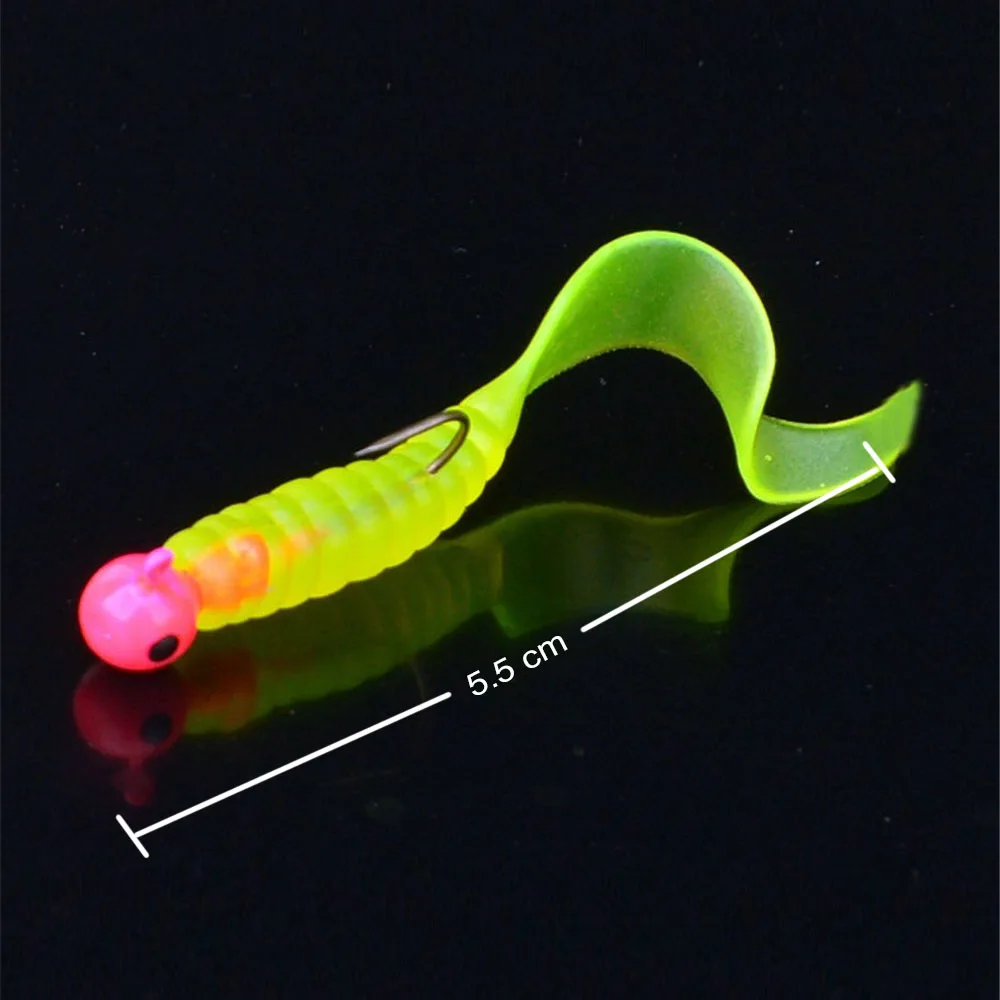 17 Pcs/Lot Soft Fishing Lures Wobblers Carp Fishing Bait Swimbait Tail Grub Lures Silicone Artificial Fishing Tackle Hooks Set - imagen 4