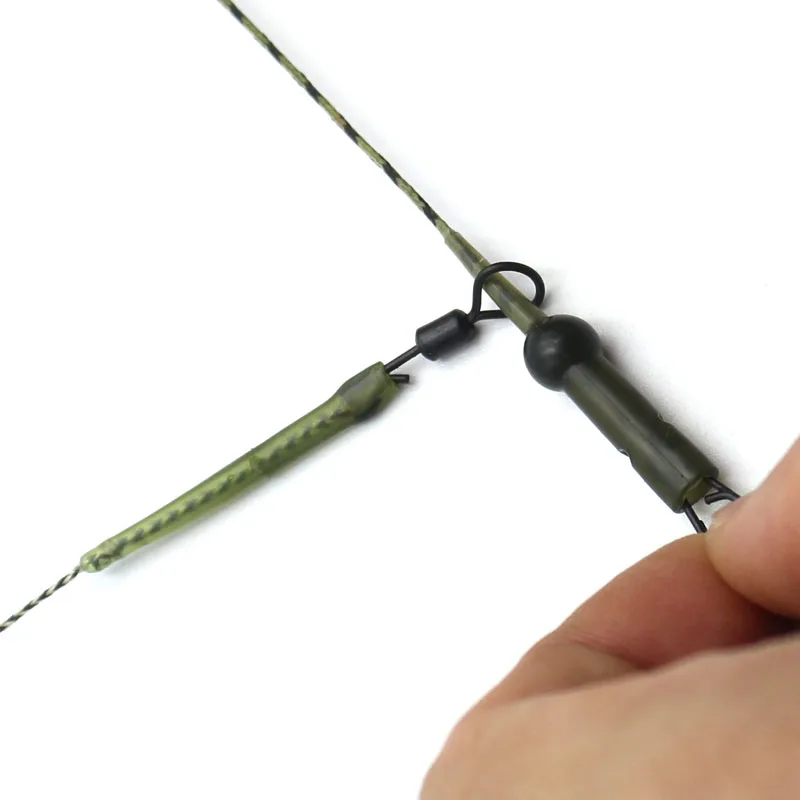 Equipo de aparejos de Material para carpa, aparejo de goma para pesca de carpa, líderes Leadcore, manga antienredos, 15 Uds. - imagen 5