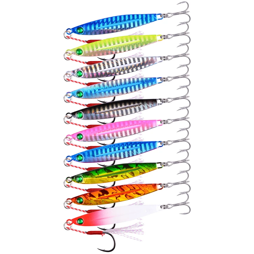 Señuelo de pesca con cuchara fundida, anzuelo giratorio de Metal, 7-40g, cebo Artificial duro, Wobbler, Lucio de la carpa, aparejos de pesca de mar, 1 ud. - imagen 4