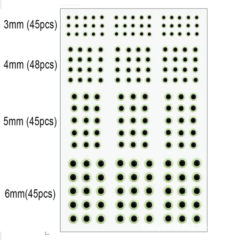 Una cuadrícula de círculos con una cuadrícula de 3 mm y 4 mm