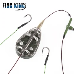 Feeder FISH KING Carpa 30-100g – Acero alto carbono con gancho de púas