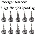 10pcs 3.5g sinkers