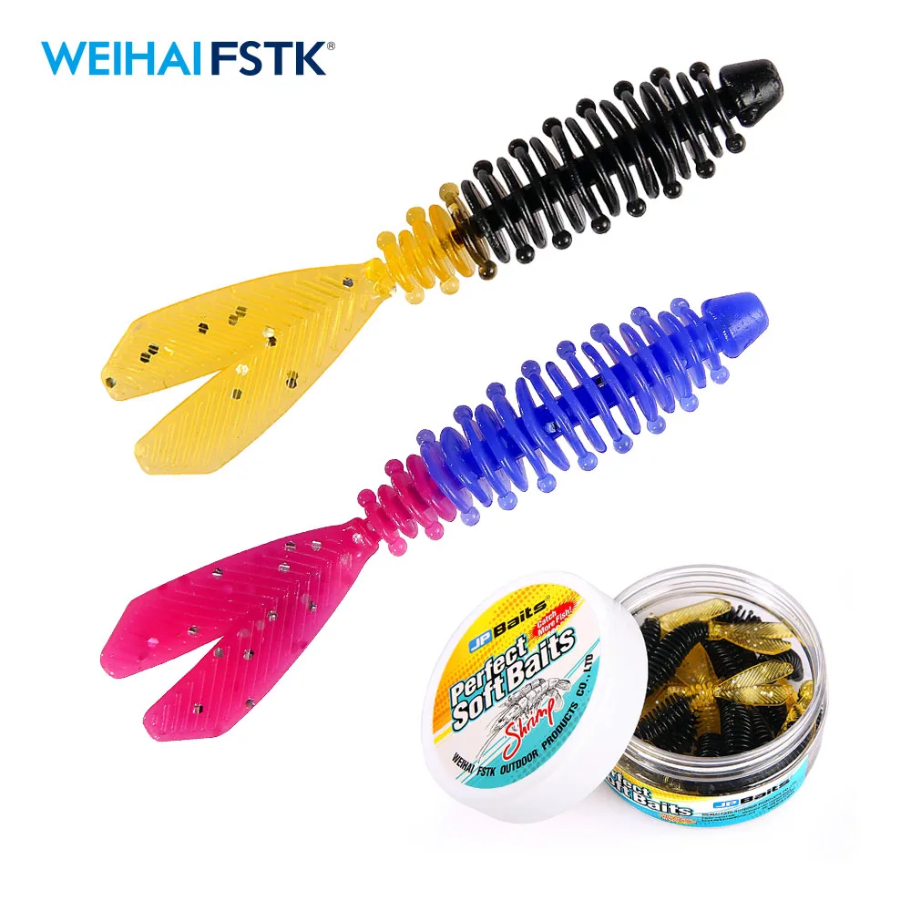 FSTK-Cebo de gusano suave de silicona, señuelo de Pesca Isca Artificial, Wobblers, peces atractivos, 60mm, 1g - imagen 2