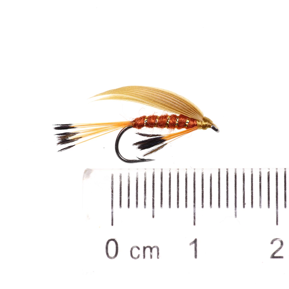 ICERIO-señuelo de mosca húmeda de ala gris, anzuelo atado de moscas, ninfa, Larva, trucha, pesca, 6 uds., #12 - imagen 2