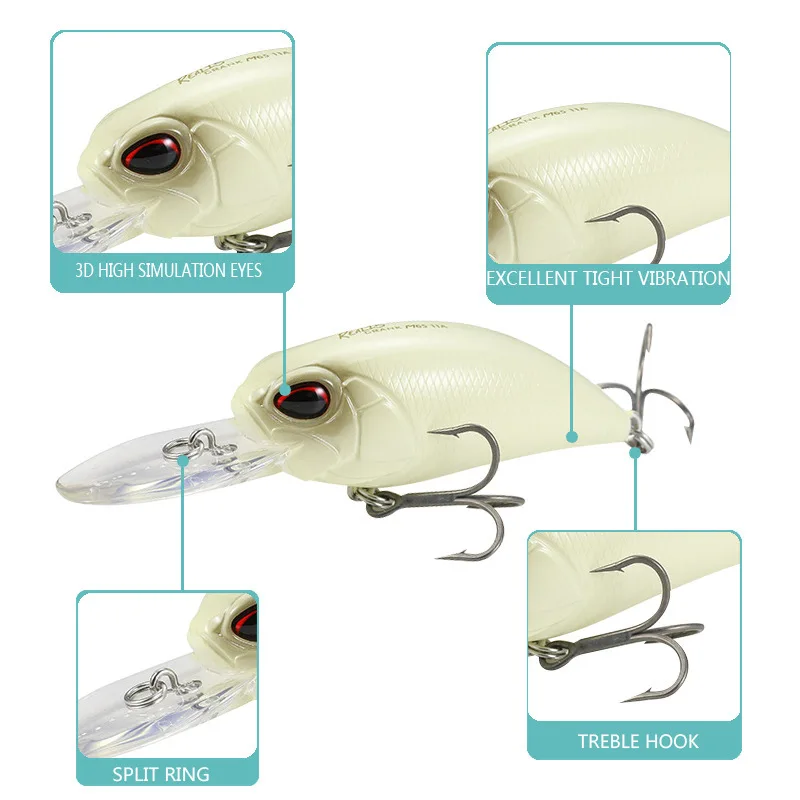 Crankbait-señuelo de Pesca duro, aparejos de Pesca de trucha, señuelos de agua salada, manivela de curricán, Isca Artificial, 15,5g/8,7 cm - imagen 3
