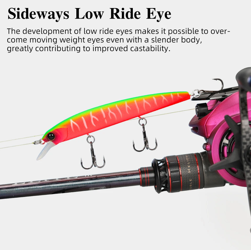 TSURINOYA-señuelo de pesca de pececillos suspendido, cebo duro de manivela, Jerkbait Wobbler, Pike de fundición larga, 3 ganchos, 92mm, 9g, 1 unidad, DW78 - imagen 5