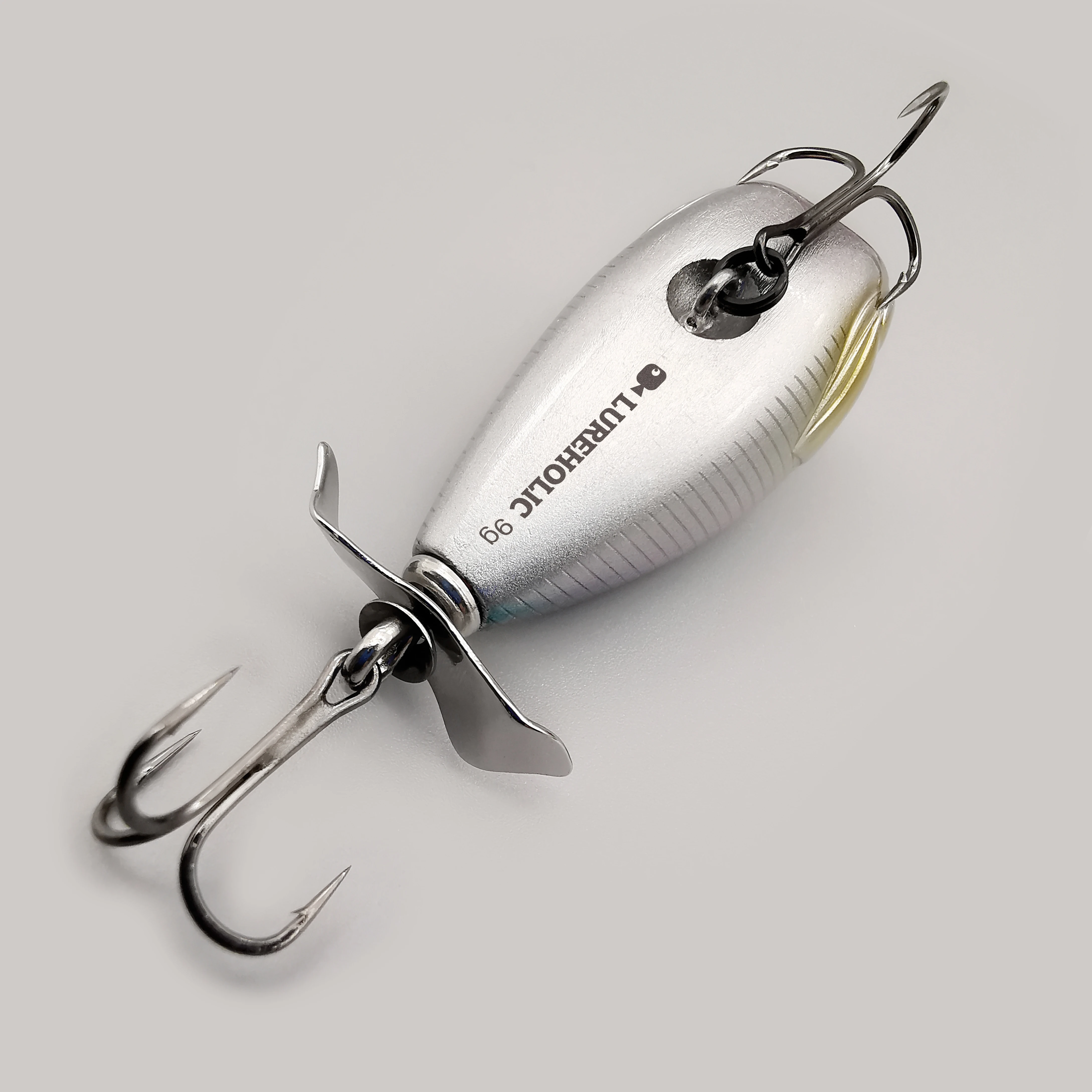 Lureholic 5cm 9g hélice ruidosa Pop Prop superficie de señuelo duro Topwater Popper Señuelos de pesca trucha de agua dulce cebos artificiales de lubina - imagen 3
