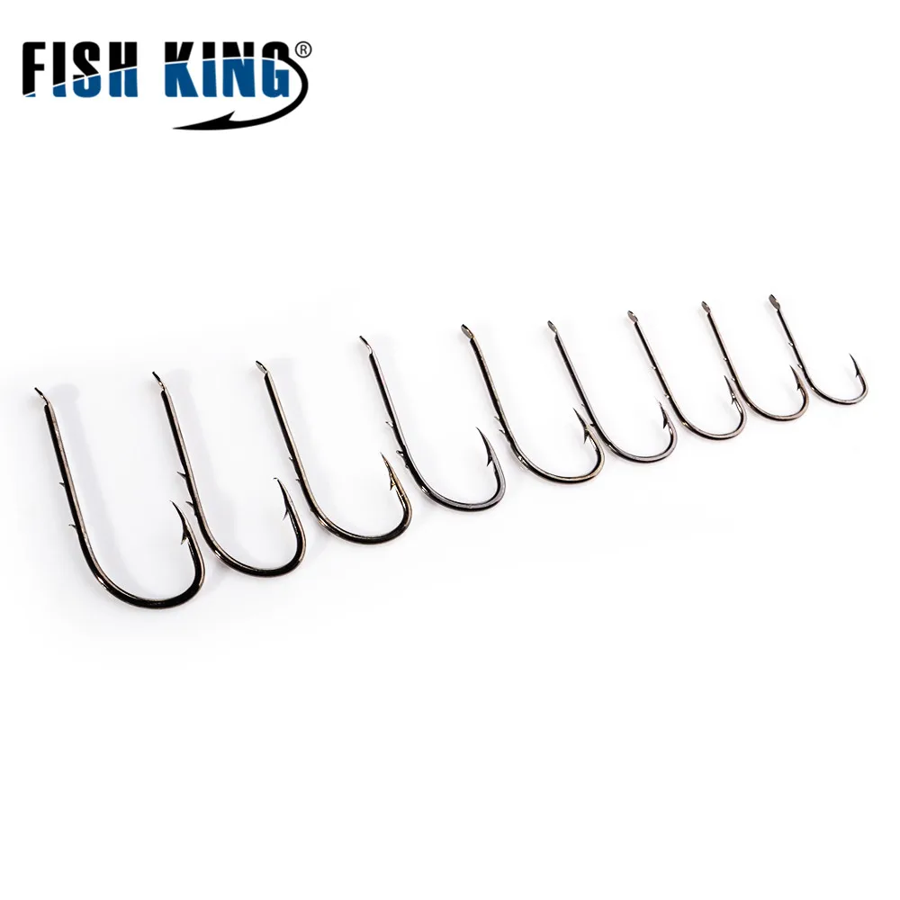KISH rey 30 unids/pack carpa de acero de alto carbono de púas gancho de pesca con Línea 2 rebanada punto bajo anzuelos para pesca Goodss - imagen 5