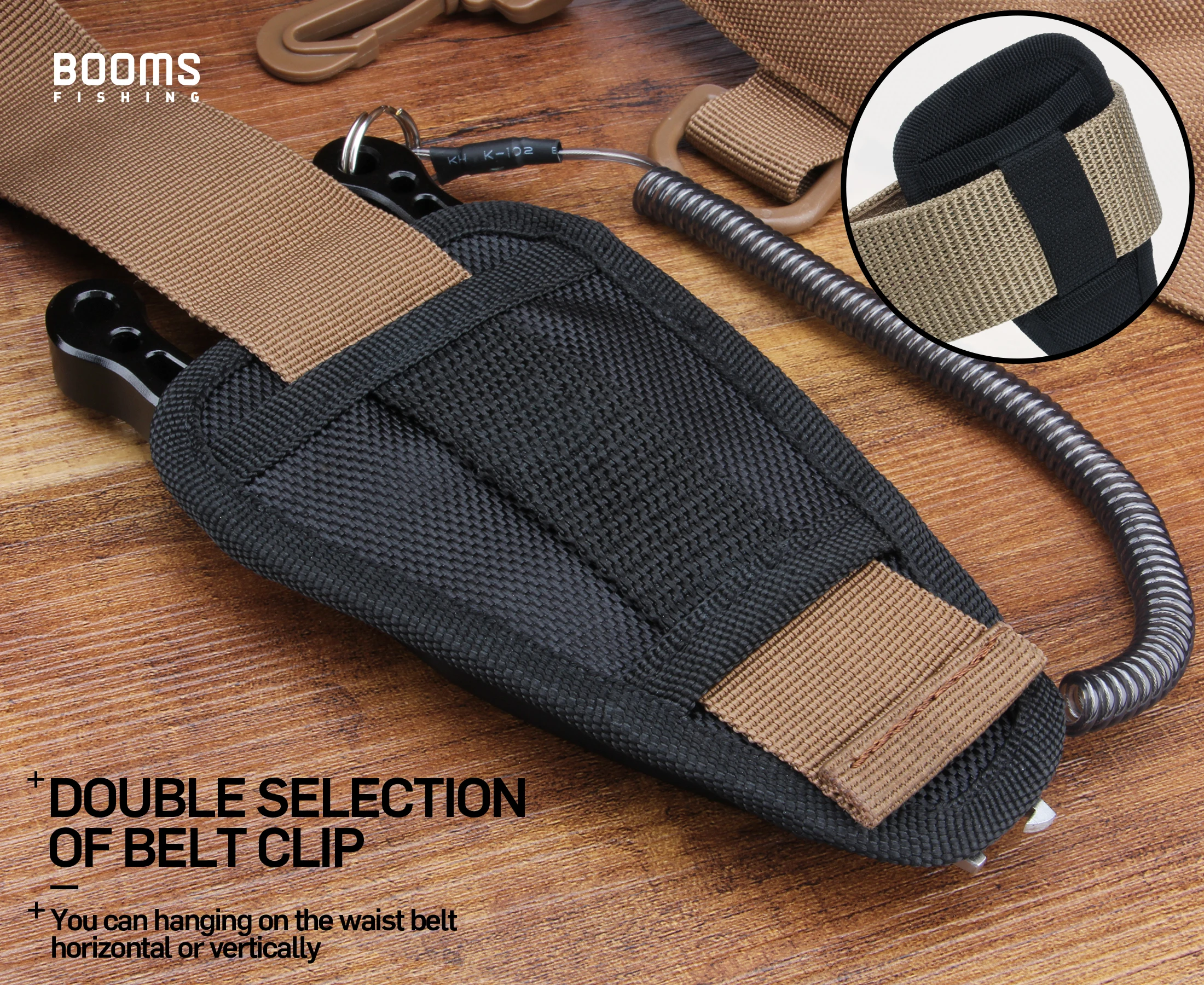 Booms Fishing P01 alicates de pesca, funda adecuada, alicates de pesca variados, viene con cordón en espiral, accesorios de herramientas de pesca al aire libre - imagen 3