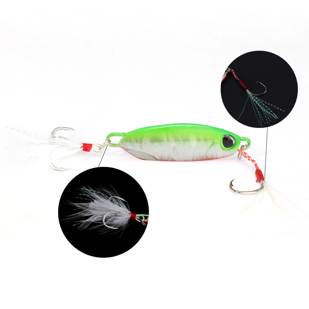 Señuelo de pesca Artificial, anzuelo de Metal fundido de 1 piezas, 10g/15g/20g/30g, para pesca de lubina - imagen 2