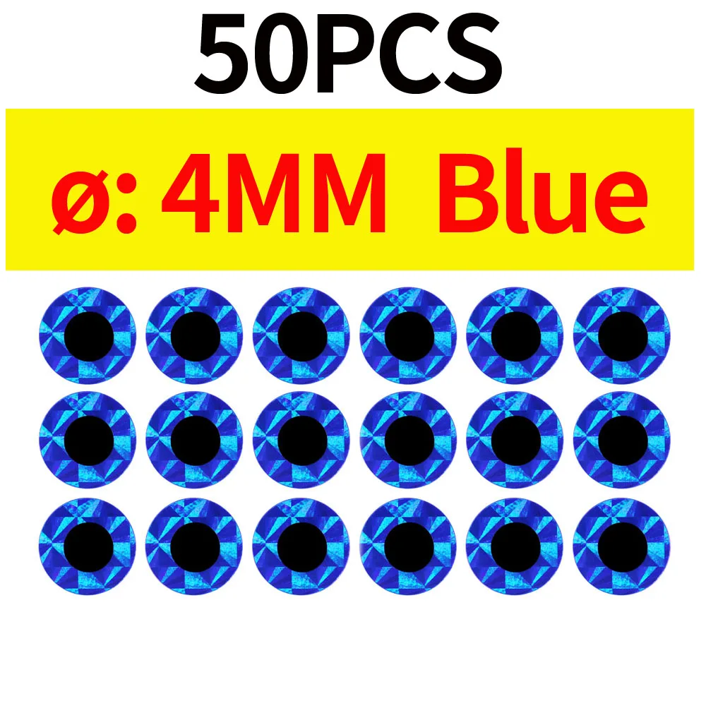 50pcs 4MM Blue