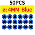 50pcs 4MM Blue