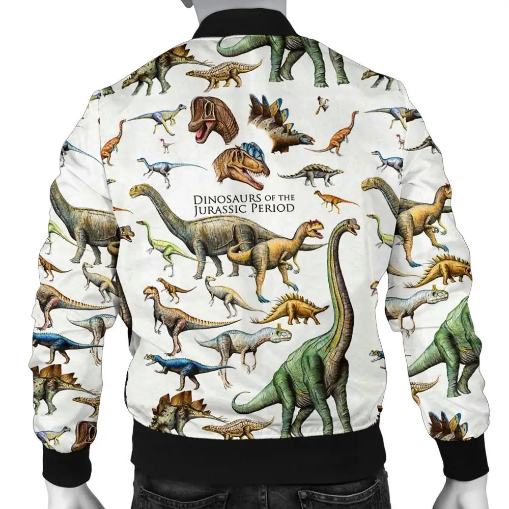 Chaqueta Bomber para hombre, biología Evolutiva, todos los animales, estampado 3D, prendas de vestir gruesas de invierno con bolsillo de manga larga, chaqueta cálida Unisex con cremallera - imagen 5