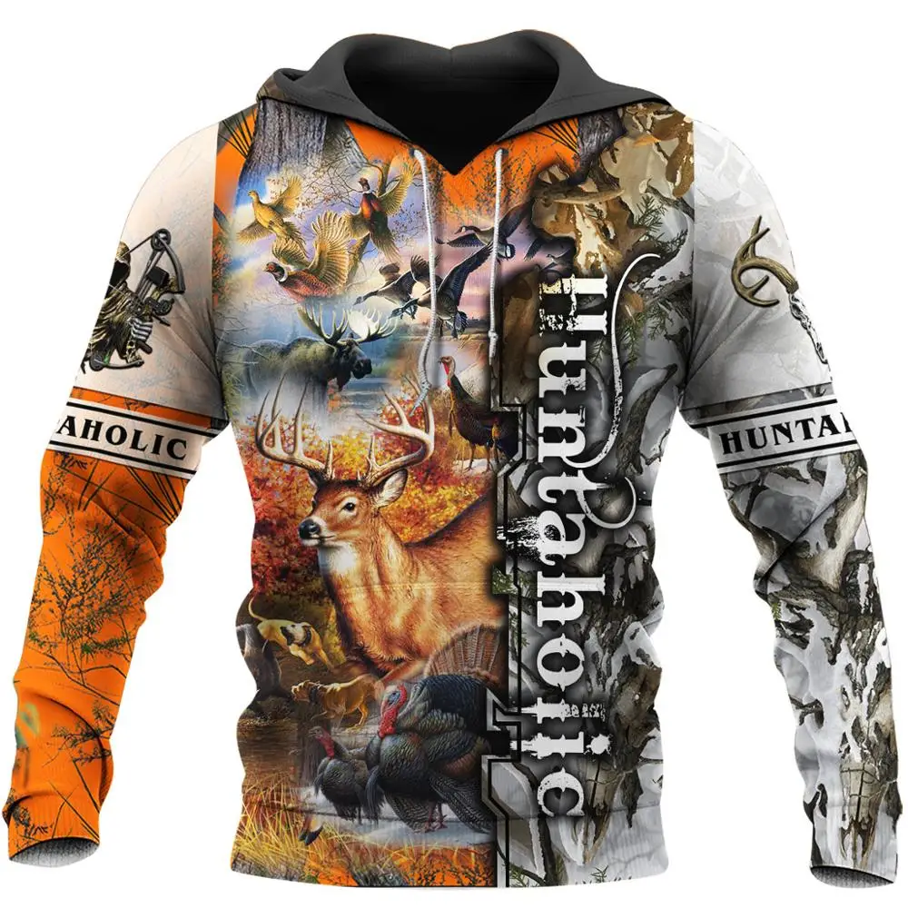 Sudadera camuflaje caza KJ054 – Estampado 3D animal para hombre