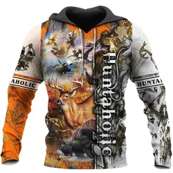 Sudadera camuflaje caza KJ054 – Estampado 3D animal para hombre