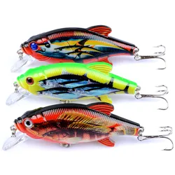 Wobbler Minnow duro 8cm con anzuelos triples