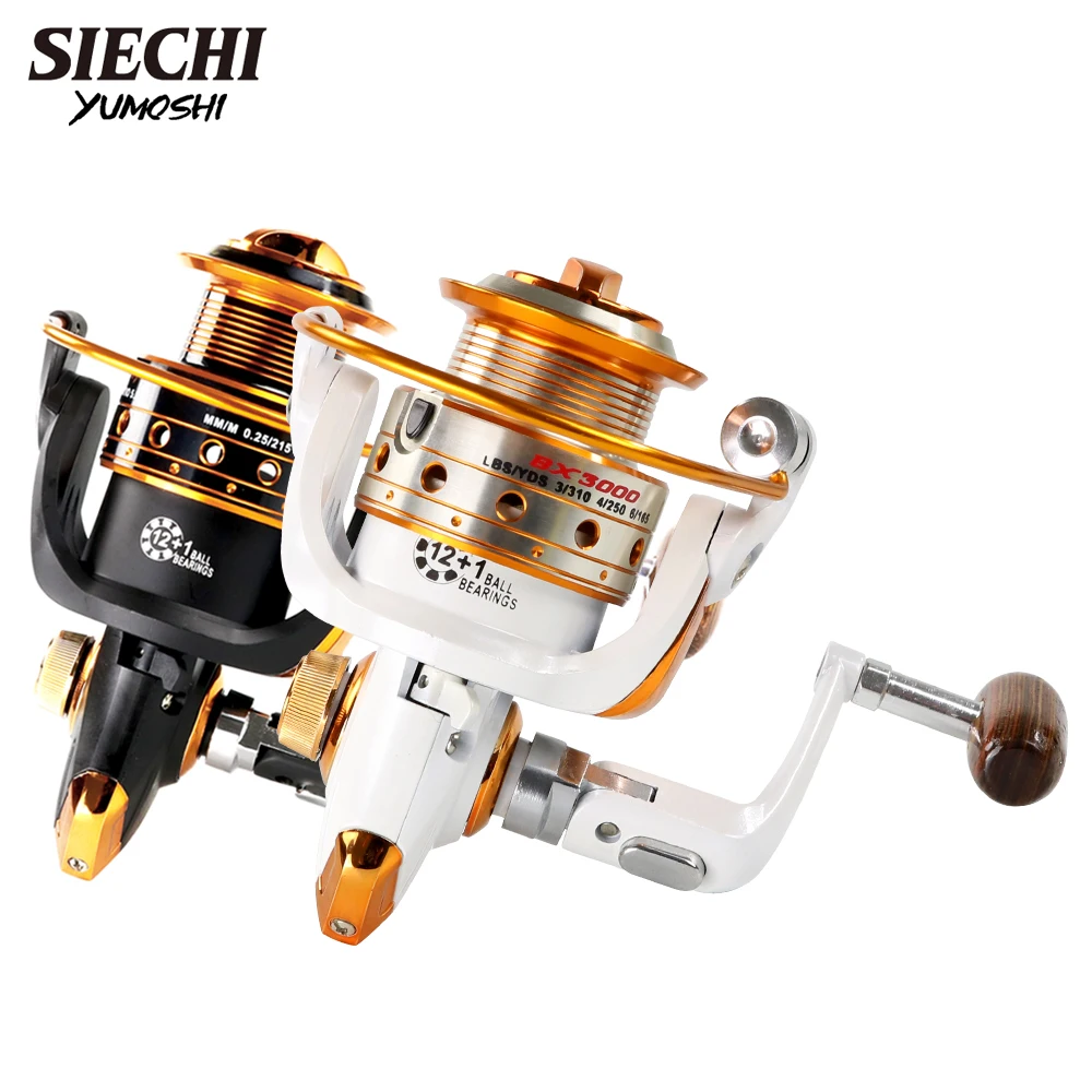 YUMOSHI-carrete de pesca giratorio de Metal serie 500-9000, 12 + 1BB 5,5: 1/5, 2:1, para agua salada, en roca - imagen 3