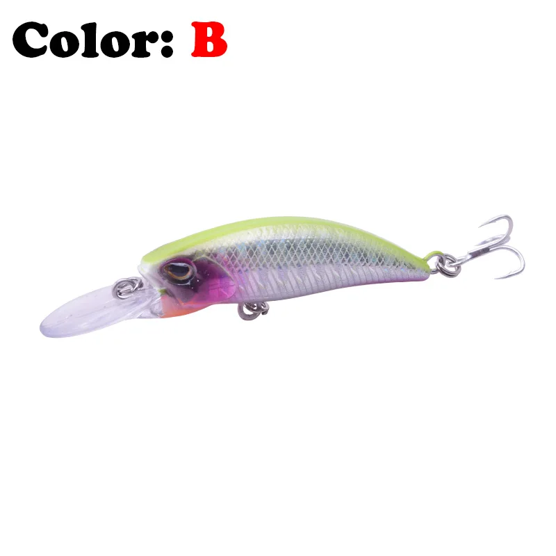 Señuelo de Pesca de pececillos flotantes, cebo Artificial duro láser, ojos 3D, 6,5 cm, 5,2g, Wobblers, Crankbait, aparejos de Pesca, 1 ud. - imagen 4