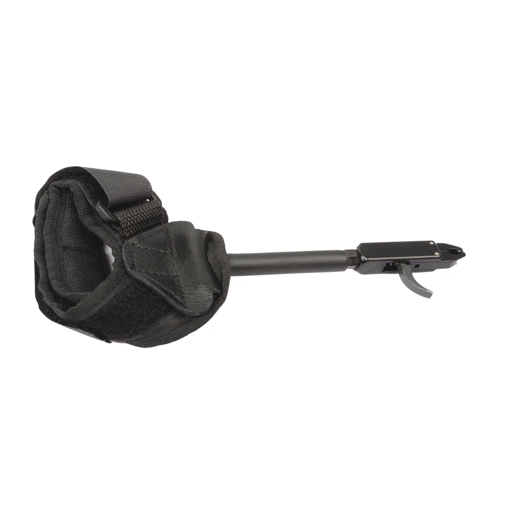 Pinza de tiro con arco de Color negro para exteriores, Ayuda de liberación, correa de arco compuesta para tiro, pulsera de gatillo de flecha profesional - imagen 2