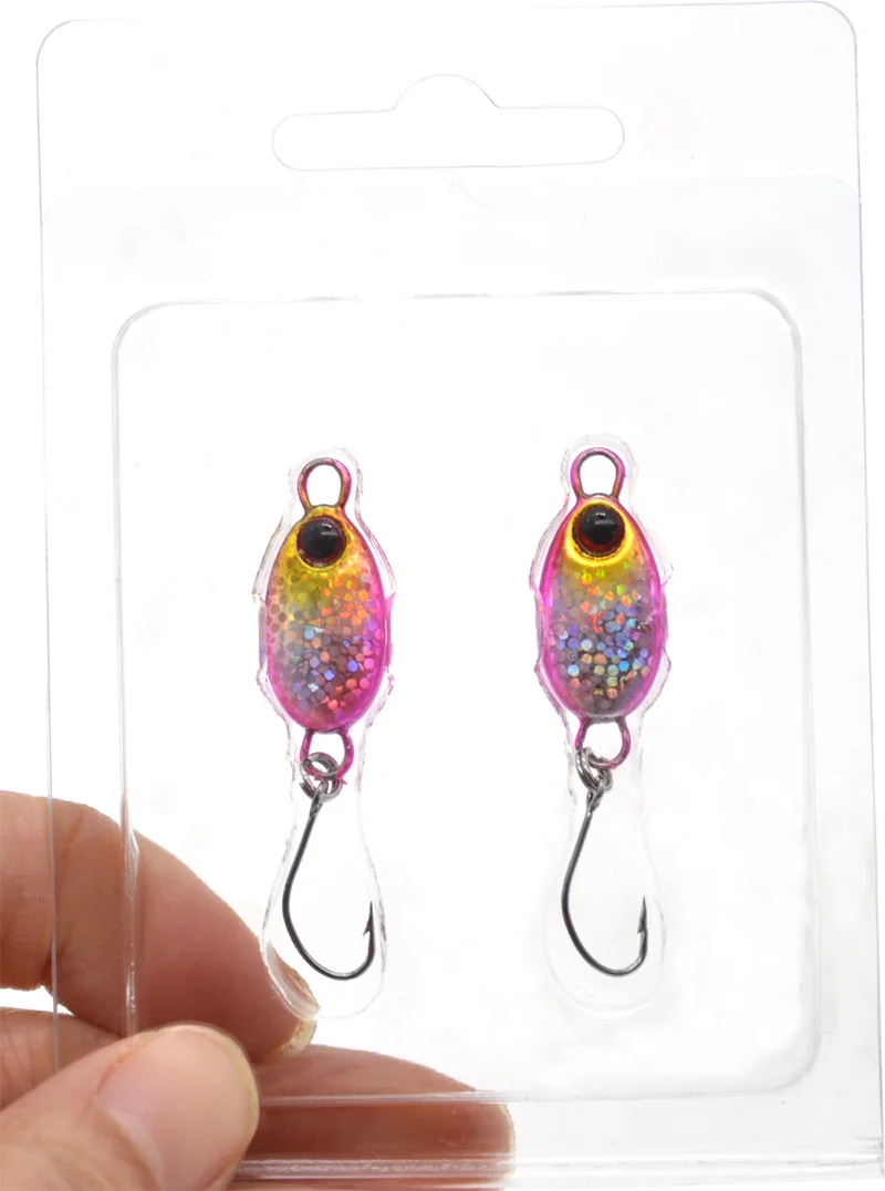 Mini Señuelos de Pesca, cebos artificiales, 2g, 3g, 5g, paquete de 2 piezas - imagen 3