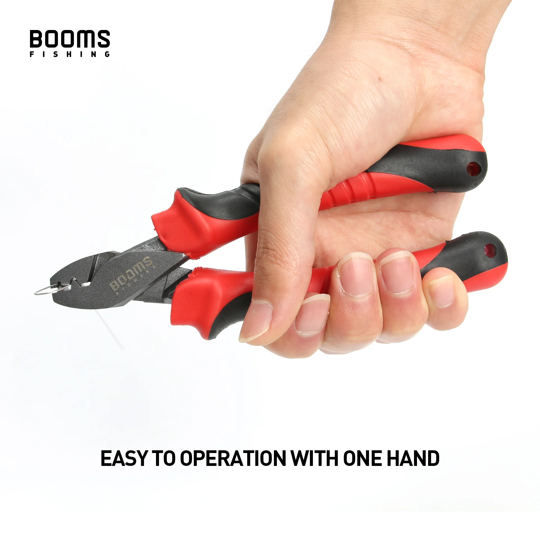 Booms Fishing CP2, alicates de engaste de pesca para mangas de un solo barril, herramientas, caja de aparejos de pesca, accesorios