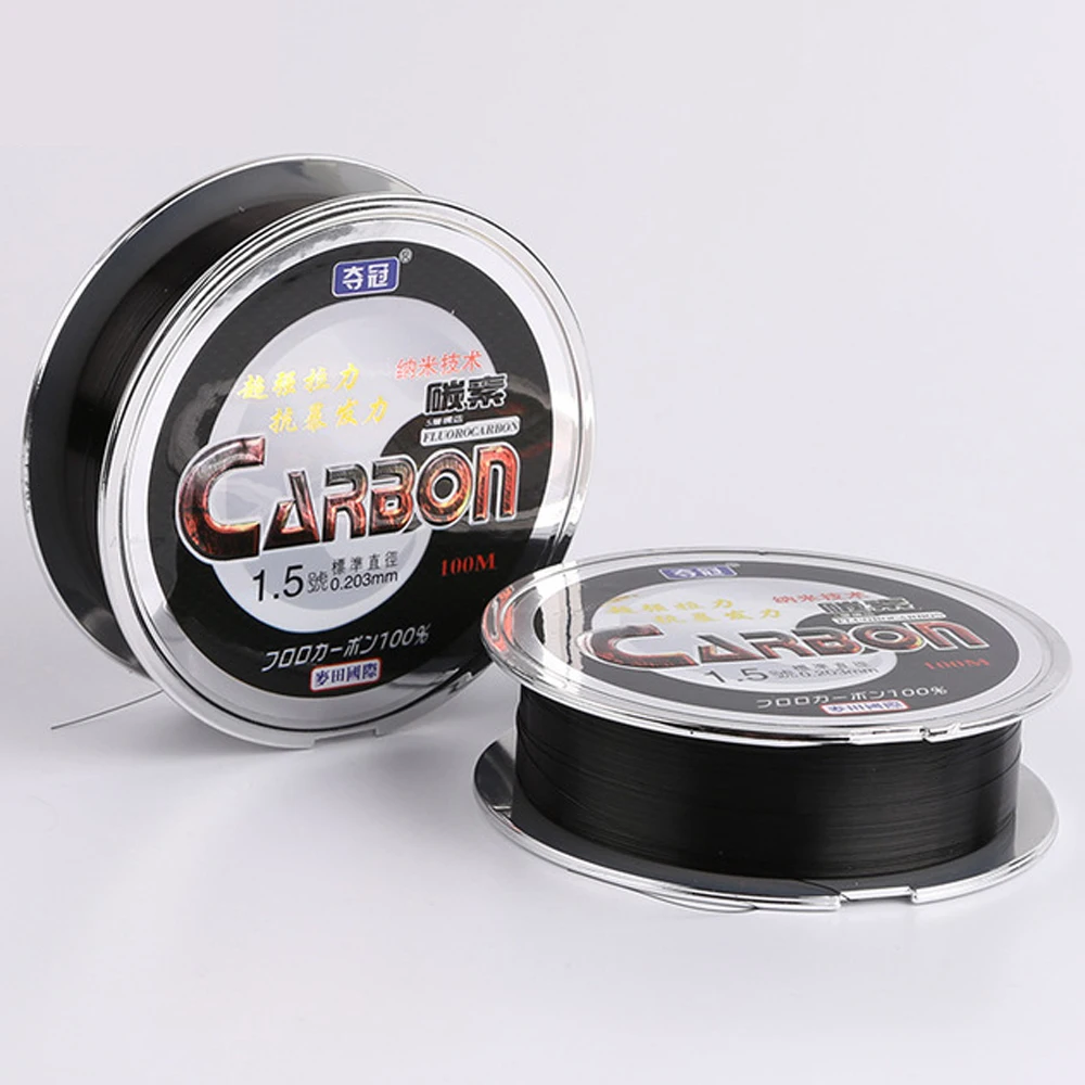Línea de pesca negra de alta calidad de 100M, monofilamento de nailon súper fuerte, fluorocarbono, resistente al desgaste, sedal de pesca de carpa de agua salada - imagen 2