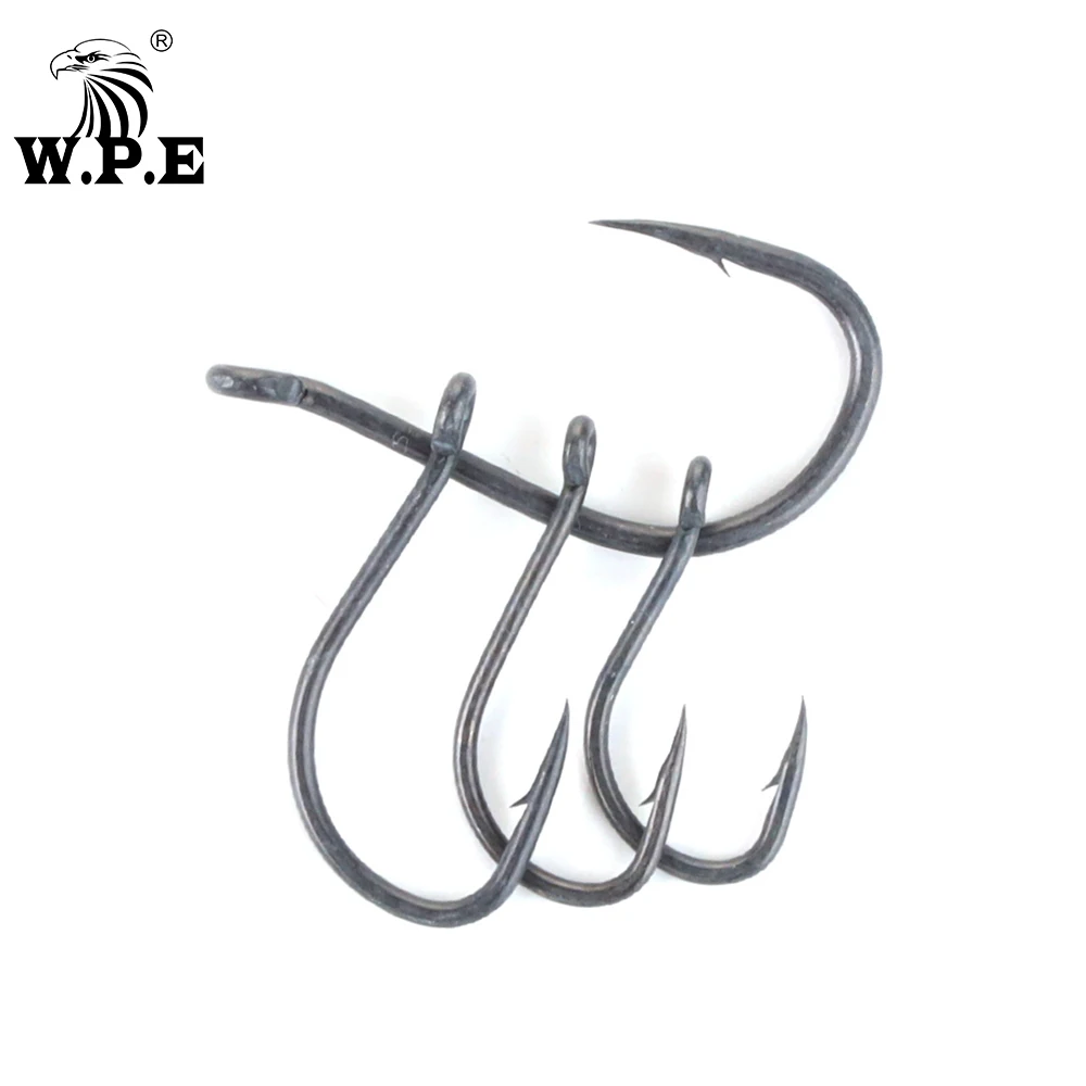 W.P.E-anzuelo de Pesca con revestimiento, 30 unids/lote, tamaño 2 #/4 #/6 #/8 #, anzuelo de púas, aparejos de Pesca de carpa - imagen 5