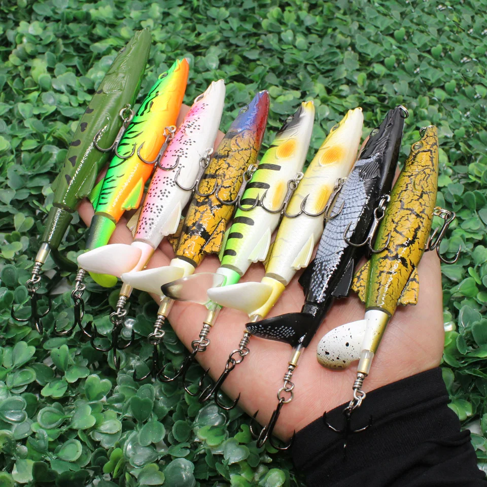 Señuelo de pesca de Tractor de hélice 15,5g/12,5 cm cebo duro flotador de agua lápiz de Lucio caliente - imagen 4