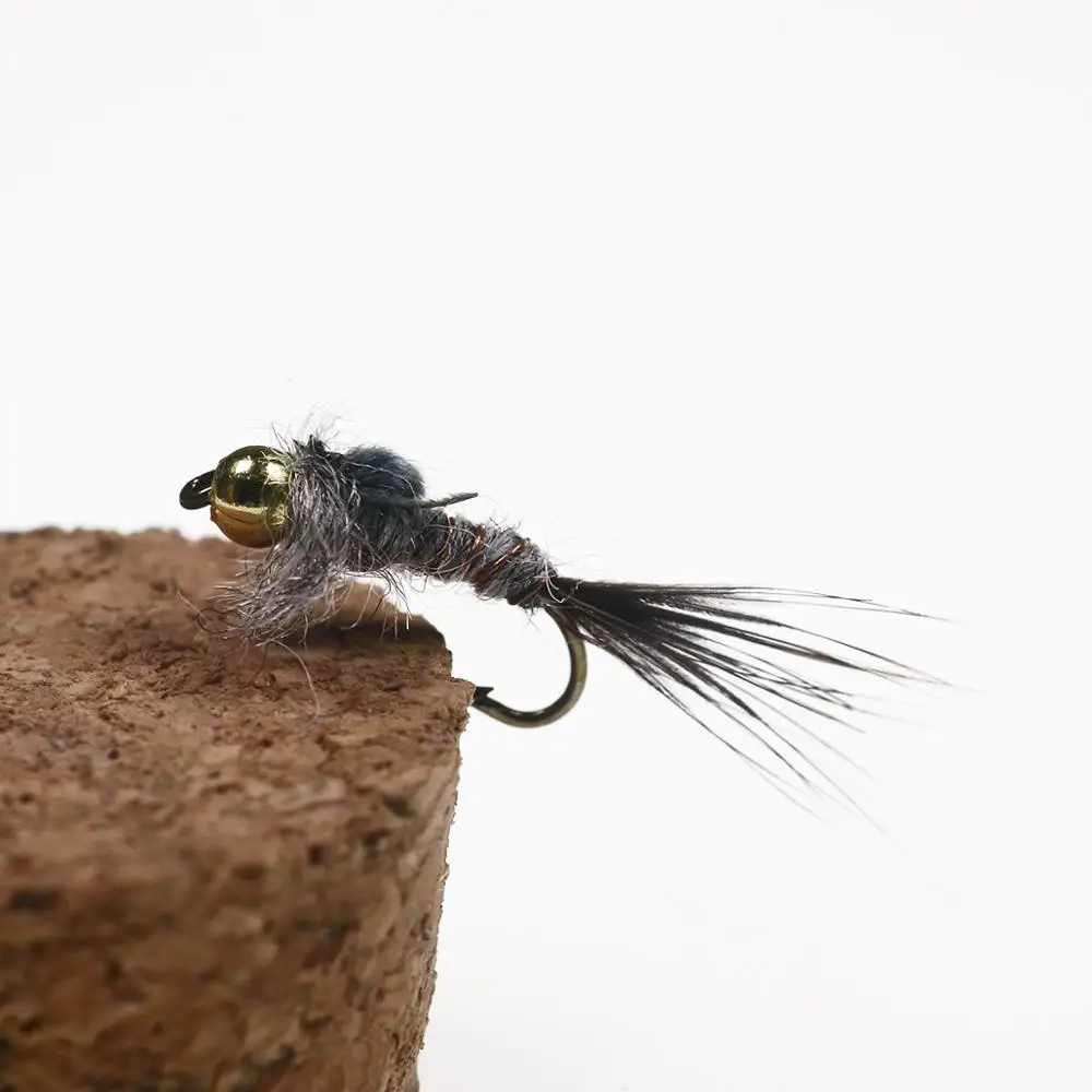 Wifreo-señuelos artificiales para pesca, cebo de pesca con forma de liebre, ninfa, Mosca, trucha, ninfa, 10 Uds., 12 # - imagen 5