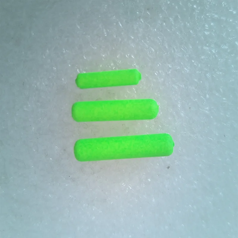 Cilindro de espuma de luz roja/amarilla/verde, aparejo ovalado, punta flotante, Terminal de frijoles llamativos visuales, accesorios de herramientas de Pesca, 1500 Uds. - imagen 3
