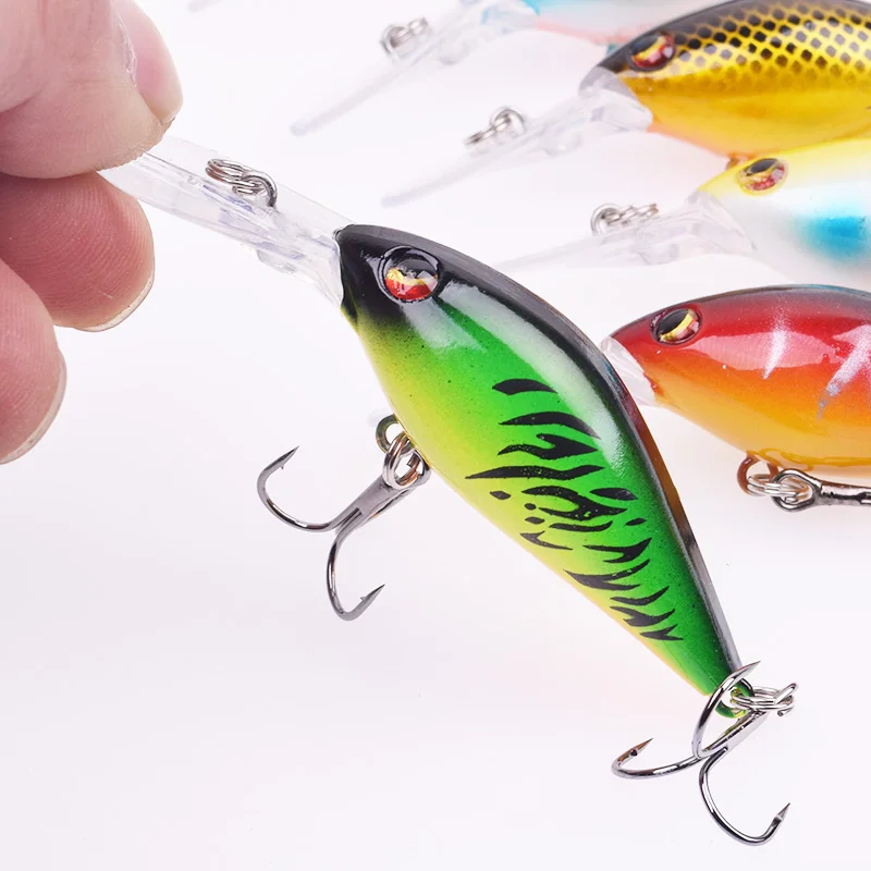 WDAIREN-señuelo de Pesca de 8cm y 8,5g, cebo duro Artificial flotante, anzuelos triples, aparejos de Pesca - imagen 2