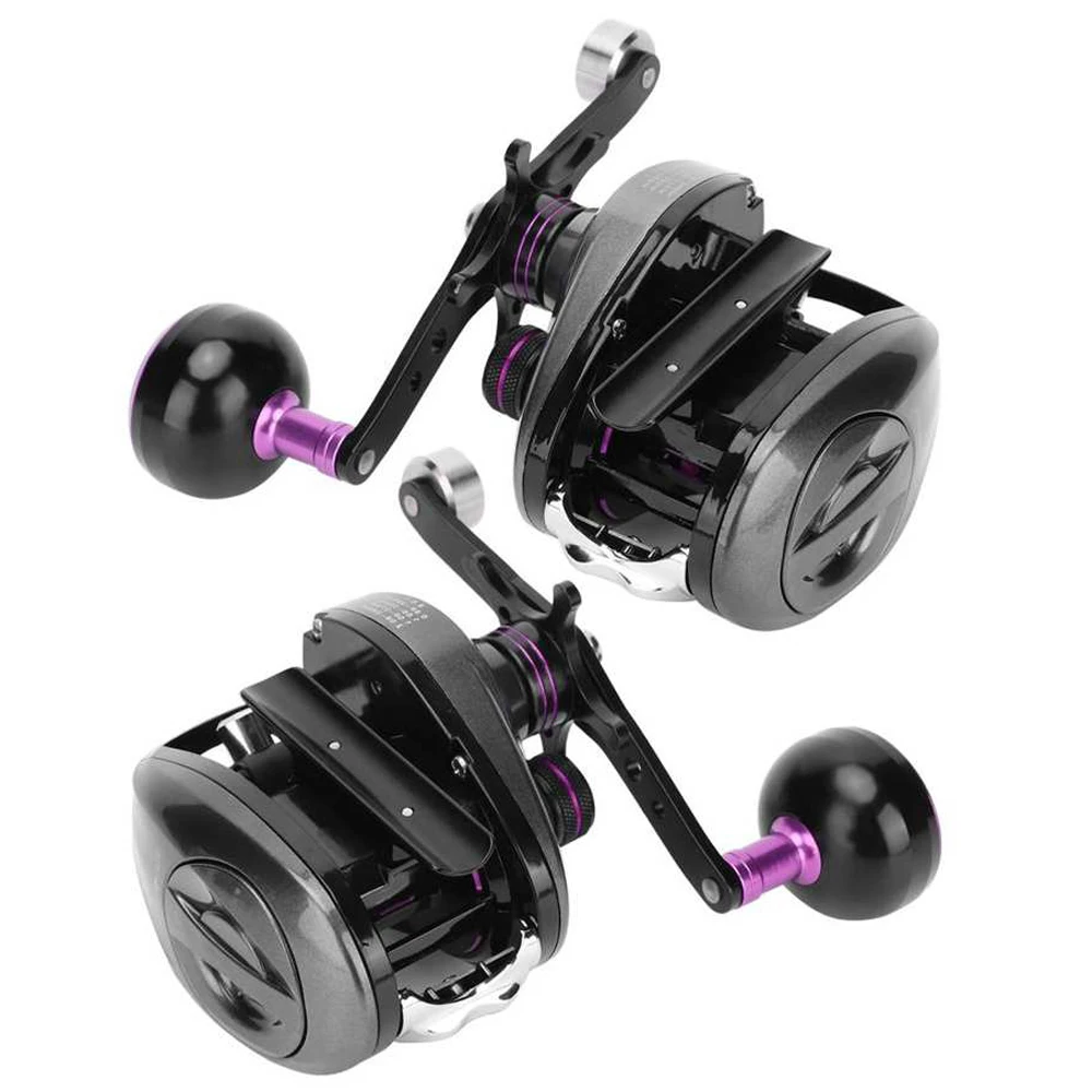 Carrete de Baitcasting 6 + 1BB, relación 8,0:1, pantalla Digital con contador de línea, sistema de carga Solar, aparejos de rueda de pesca de mar de alta velocidad - imagen 5