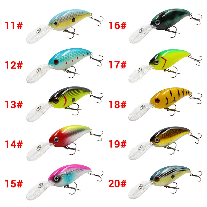 Señuelo de pesca piezas Wobblers Crankbait, cebo Artificial para pececillos, cebos duros, Wobbler flotante para aparejos de lubina, 1 unidad - imagen 5