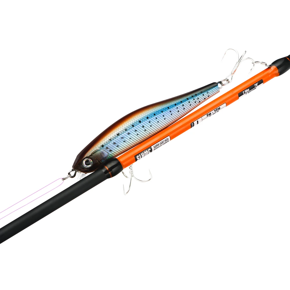 JOHNCOO-caña de pescar de fundición giratoria, señuelo de 2 secciones, Trout1-8g/2-12g, prueba UL/L, 1,68 m, 1,8 m, 1,98 m, 2,1 m - imagen 3