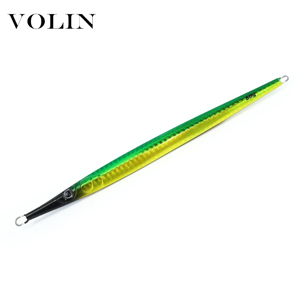 VOLIN llavero nuevo Metal rápido de pesca Jigging señuelo 80g de agua salada señuelo de Metal para pesca costa artificiales carnada de pesca caliente Sel - imagen 3