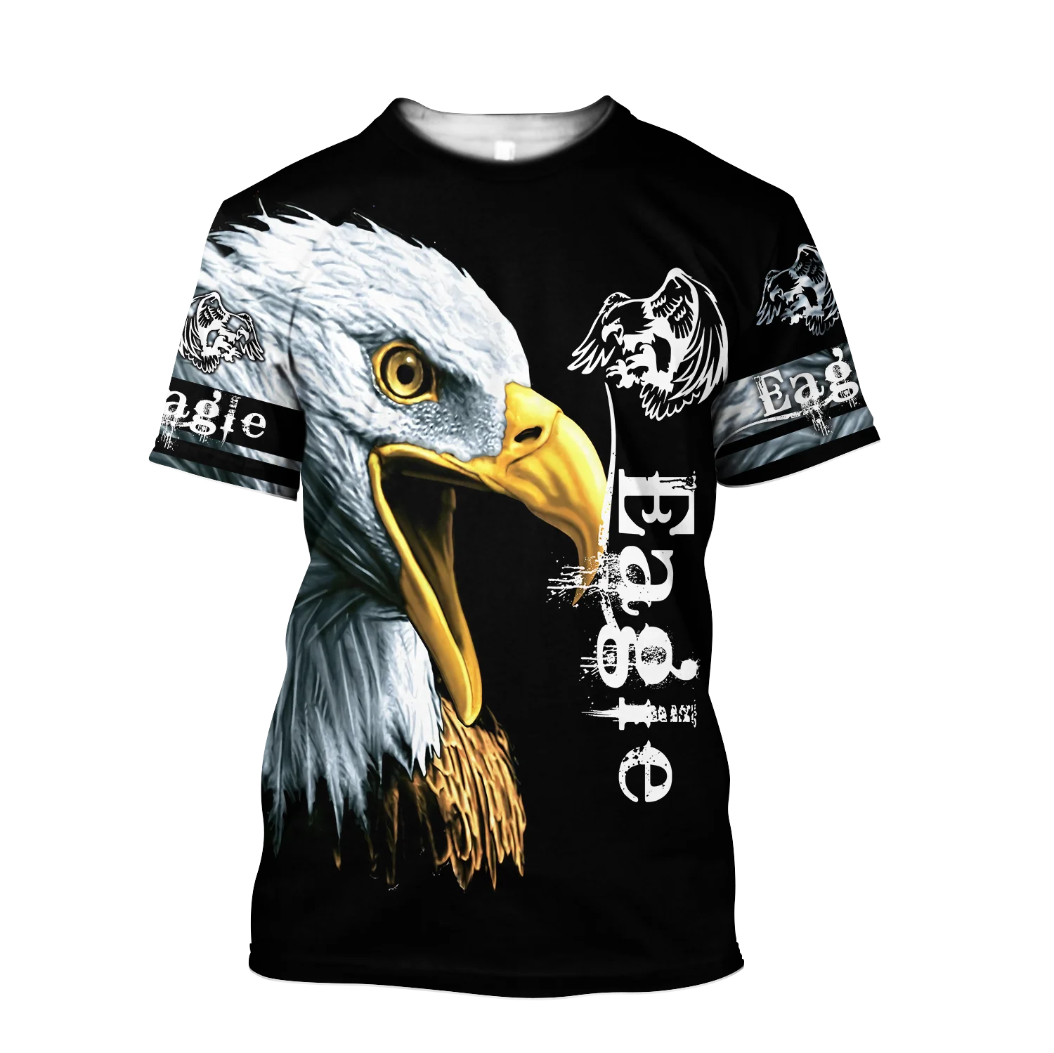 Camiseta Hipster de verano para hombre, camiseta de manga corta con estampado 3D de Animal águila india nativa Harajuku, tops informales Unisex TX0195 - imagen 3