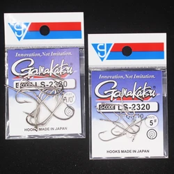 anzuelos de pesca gamakatsu 5/0 # -5 #    Anzuelos de pesca con anillas de mar, agua salada, acero rico en carbono, púas afiladas, venta al por mayor