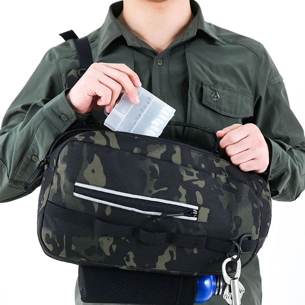 Mochila de pesca al aire libre, mochila táctica impermeable, deportes, multifunción, Camping, senderismo, bolsa de caza, X465G - imagen 4