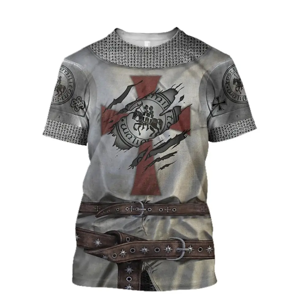 Camiseta Caballero Templario 3D QS30 – Armadura estampada para hombre - imagen 5