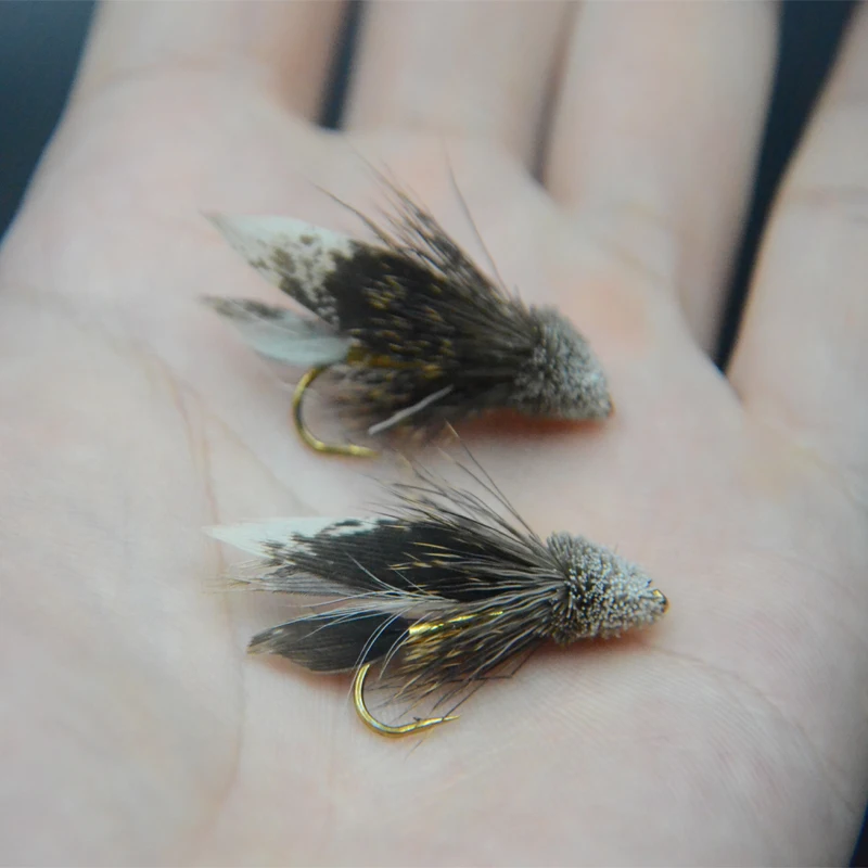 4 piezas 6 #   Patrón de serpentina clásico Muddler Minnow imitando escultura delgada agua dulce pesca de agua salada captura de moscas Steelhead - imagen 2