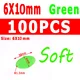 100pcs green 6X10mm