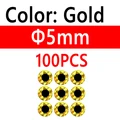 100pcs 5mm Gold