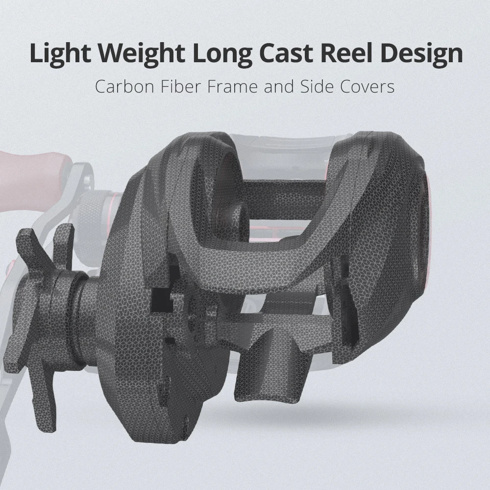KastKing-carrete de Baitcasting Sharky III, accesorio con Ratio de engranaje 7,2: 1, cuerpo de carbono 10 + 1 rodamientos de bolas, 8 KG de arrastre, bobina de pesca de 184g - imagen 2