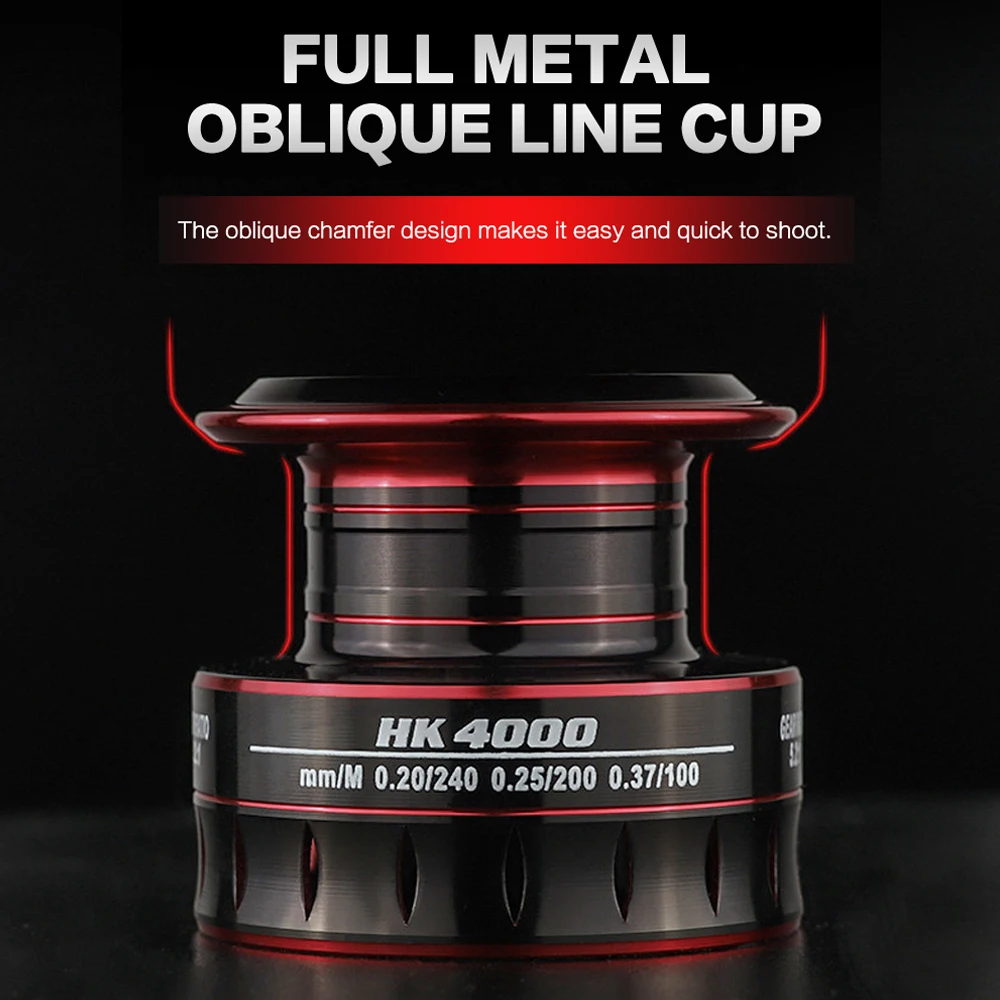 SIECHI-carrete de pesca giratorio de alta velocidad, accesorio de pesca de carpa para agua salada, HK1000-7000, 8kg, relación de engranaje 2020: 1, novedad, otoño de 5,2 - imagen 3